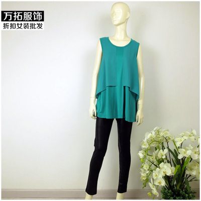 臺(tái)灣風(fēng)格尾貨專柜亞閣品牌 中年女裝大碼真絲上衣庫(kù)存批發(fā)與低價(jià)折扣